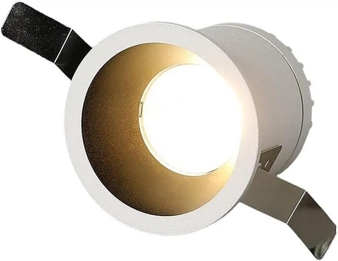 iumLeap Recessed Lighting Housing Trim Kits LED spotlight with white aluminum trim, designed for gallery and home use.