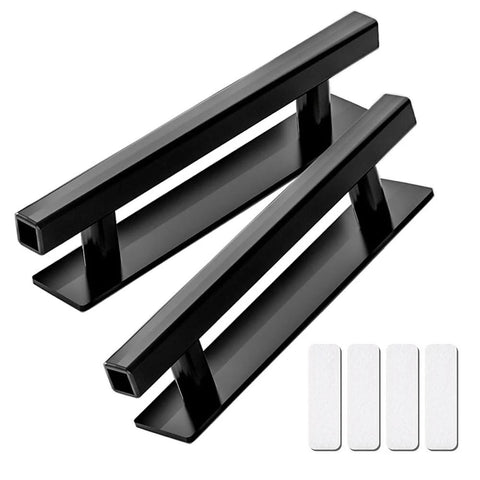 10 Pack Self Stick Black ABS Plastic Cabinet Drawer Handles For Kitchen, Furniture, Closets And Wardrobes With Strong Adhesive Backing