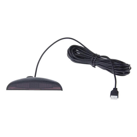 LED Parking Sensor Back Up System With 3 Color Distance Display Rainproof Car Rear Radar 22mm Diameter Pro Sensors 2.3m Cable 10-16V DC Dual CPU Upgraded Chip Sound Warning Works In Extreme Weather showing LED display and cable.