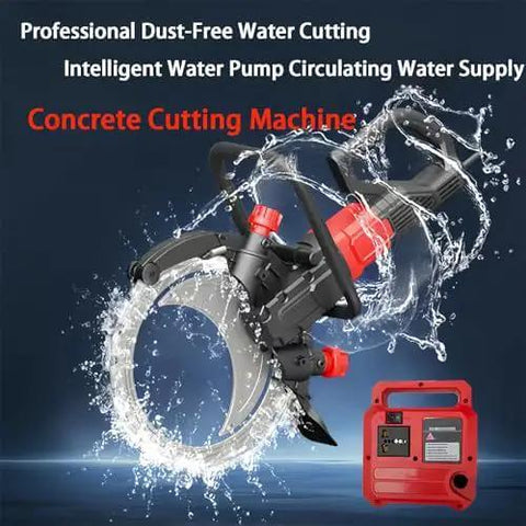 Heavy Duty Brushless Electric Concrete Circular Saw With Water Pump, 3000 Rpm High Speed Wet Cut Ring Tool For Blasting Through Tile Wood And Tough Brick Surfaces with water pump.