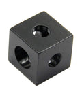 Set Of 4 Black Cube Corner Brackets For 6mm Slot Aluminum Extrusion 2020 Series, 20x20x20mm, black aluminum alloy bracket