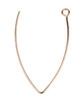 Rose Gold 50Pcs 316L Stainless Steel V Shape Earring Hooks Ear Wires For DIY Jewelry Making 40x22x0.8mm, 3mm Loop