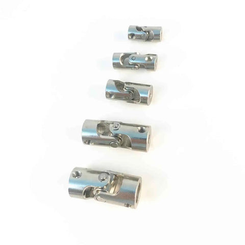 Metal Cardan Joint Gimbal Coupling Shaft For Motor Connector Universal Joint Model Part Fits 2.3-3mm Hole Size arranged in different sizes.