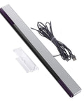 USB Sensor Bar For Nintendo Wii And Wii U, replacement wired infrared ray sensor bar with USB plug and wired 7 ft cable.