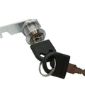 Cam Lock Set 2 Pack Keyed Alike Zinc Alloy Cylinder Locks with Key for Cabinets and Mailboxes