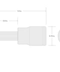 Technical drawing of a Three Eighth Inch Drive Hex Bit Socket With Five Thirty Second Inch Hex Bit S2 Steel Press Fit dimensions.