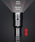 Beast Mode Bright Tactical LED Flashlight With Aluminum Alloy Body Zoomable Strike Bezel Adjustable Beam Focus