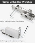 Heavy Duty Invisible 360 Pivot Hinges For Wooden Doors, Self Closing Stainless Steel Hidden Door Hinge Kit With Screws