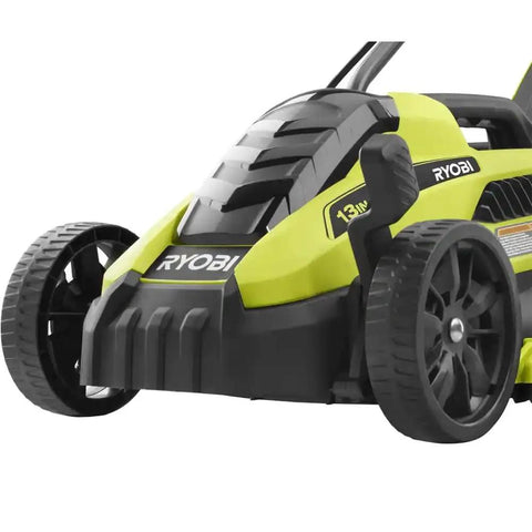 Corded Electric Walk-Behind Lawn Mower With 11 Amp Power, Lightweight Push Design For Easy Yard Work, 13 Inch Cutting Width, No Gas, Quiet, Efficient For Small To Medium Lawns, front view