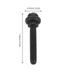 Black M2.5x18.5mm Tuner Peg Screw for Classical Guitar, 1.85cm long, firm fastening replacement part.