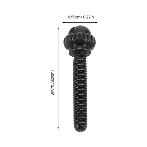 Black M2.5x18.5mm Tuner Peg Screw for Classical Guitar, 1.85cm long, firm fastening replacement part.