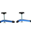 Awesome 2 Set Aluminum T Slot Clamps With M8 Handle For Woodworking, non-marring pads, blue anodized aluminum clamps for CNC use.