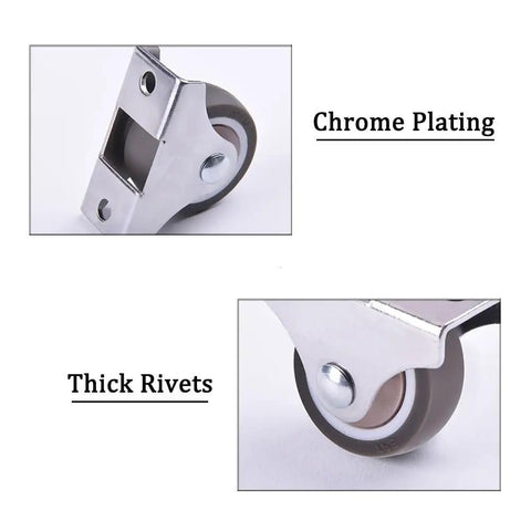 Heavy Duty Fixed Caster Wheels For Carts And Workbenches 2 To 4 Pack Non Swivel Castors With Metal Top Plate Load Up To 23kg