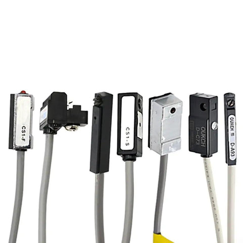 Rock Solid Air Pneumatic Cylinder Reed Switch Sensor With Bright Red Led Indicator And Hella Responsive Magnetic Trigger For Cs1s And M9n Units Running 5 To 240 Volt Ac Dc Power