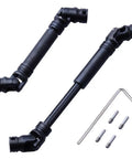 Beefy Steel Center Drive Shaft CVD 90 to 125mm for One Tenth RC Crawler Upgrades fits TRX 4 and Axial SCX10, two-piece set with screws