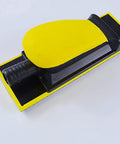Practical Vacuum Hand Sanding Block With Hook Loop Disc For Wood Polishing And Car Maintenance Features PU foam handle and ergonomic design.