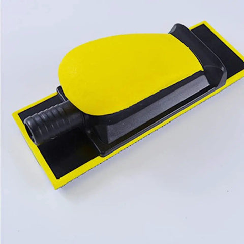 Practical Vacuum Hand Sanding Block With Hook Loop Disc For Wood Polishing And Car Maintenance Features PU foam handle and ergonomic design.