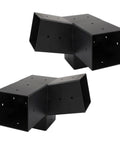 Slanted Roof Pergola Brackets Wall Mount With Steel Hardware For 4x4 Wood Posts 3 Way And Unidirectional Design Beefy And Weather Resistant