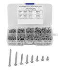 800Pcs M2 Self Drilling Screw Set With Handy Eight Sizes Cross Drive Pan Head Wood Screws Made of 304 Stainless Steel, in box