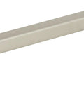 Oskar Collection Warm Brass Cabinet Pull Handle with 5 1/16 in mounting hole spacing, 5 7/8 in overall length, and 1 1/4 in projection