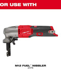 Punch And Die Set For M12 FUEL Nibbler Fits Milwaukee Tool 16 Gauge, shown with 2476 tool compatibility