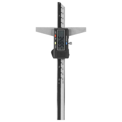 Stainless Steel Digital Depth Gauge Caliper 0-150mm Range with 0.01mm Resolution Vernier Depth Measurement Tool Easy Read LCD