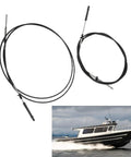 12ft Throttle Shift Remote Control Cables For Outboard Motors Fits Johnson Evinrude OMC BRP 1979 To Present 2 Pack
