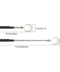 Cool 5 Piece Magnetic Grabber Tool Kit With Stainless Steel Telescoping Rod And Round Inspection Mirror For Reaching Dead Angles Up To 15 Lbs Easy Pickup Gear, 73.5cm