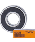 Industrial Grade 4 Pack Deep Groove Ball Bearings 6001-2RS With Double Rubber Seals Made From Premium Chrome Steel Pre Lubricated As A Smooth Operator For Dead Nuts Reliable Motion 12mm X 28mm X 8mm with box.