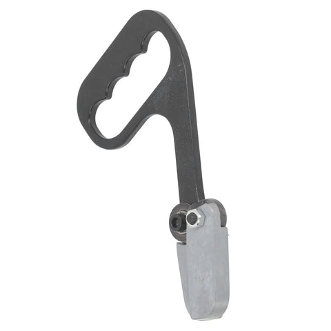 Hand Pull Metal Cutter Shear With Curved Handle, shown from the side view, featuring lightweight aluminum construction.