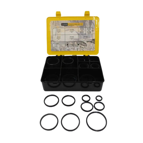 D Ring Kit for CAT Excavator Hydraulics That Replaces 2701535 and 4C4784 SAE J2643 Buna N 90 Duro NBR Seals Pack 80pc Oil Resistant Hose Fitting Seals Built for Tough Cat Work, open case and assorted seals