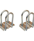 U Bolt Kit For Two And Three Eighths Inch Round Axle Trailer Springs Includes U Bolts Nuts Plates 3500 Lb Capacity Heavy Duty Trailer Hardware Set Complete Kit showing metal U-bolts and plates