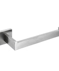 Heavy Duty 304 Stainless Steel Square Towel Bar And Ring With Shelf Holder Rack, Wall Mounted Brushed Nickel Finish side view