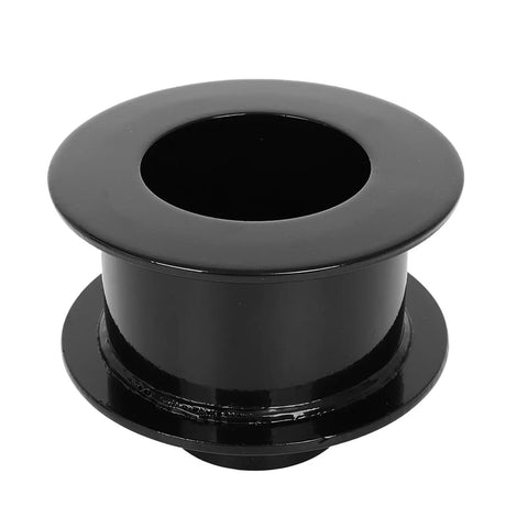 Front Shock Extender Kit For Ford F 250 And F 350 Super Duty 2005 2023 Fits 2 To 4 Inch Lift Keeps Alignment And Gives You Beefed Up Smooth Ride On Road And Off Road For Heavy Duty Pickup Trucks With Easy Install, close-up of black spacer component