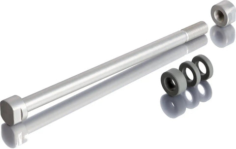 E-Thru Trainer Axle 135x10mm Rear Wheel M10x1 Thread For Hubs With Skewer Attachment, Compatible With Swiss And Shimano, 162.5mm Length