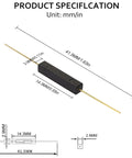 Diagram of GPS-14A Reed Switch With 14mm Plastic Housing featuring dimensions and specifications in millimeters and inches.