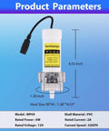 Compact Electric Water Transfer Pump Comes With 110V Cord And Slick Food Grade Tubing For No Sweat Liquid Moving Adjustable Speed Controls Delivers Up To 2 Liters Per Minute with dimensions 4.53 inches by 1.38 inches.