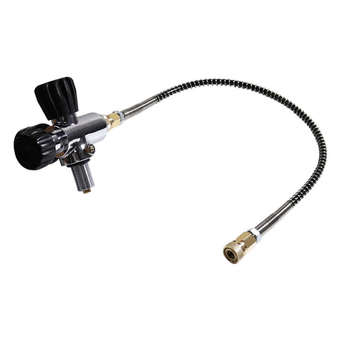 High Pressure 4500 PSI Air Tank For PCP Airguns With 4.7 Liter Capacity, Integrated Regulator And Gauge hose attachment