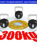 Huge 43 Inch Tempered Glass Lazy Susan Turntable For Dining Tables Smooth As Butter 360 Spin Clear Serving Tray with kettlebells