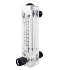 Panel Mounted Water Flow Meter M 15 0.1 to 1 GPM and 0.5 to 4 LPM with 21mm external thread, 13.5mm hole, compact design