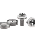 Titanium M8x15mm Crank Arm Fixing Bolt With Cap for Square Taper Bottom Bracket Screws Pack Of 2, includes 2 bolts and caps.