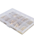350 Piece M2 Screw Kit With Hex Bits And Brass Nuts All In One Fastener Set For PC Builds And Laptop SSD Install Durable Copper And Stainless Steel Hardware 10 Tools Included Versatile Heavy Duty, plastic organizer tray