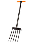 Heavy Duty Pitch Fork 45 Inch Garden Fork With Strong Steel Tines And Long Comfortable Handle For Tough Soil