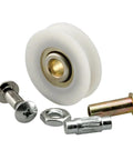 1-1/4 Inch Nylon Ball Bearing Sliding Door Roller Set Two Pack Includes Two Steel Ball Bearing Wheels Axle Pins Roll Pins