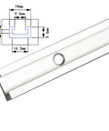 Game Changing Aluminum T Track T Slot Fixture Channel Miter Jig Slide Rail with dimensions and smooth cut design for accurate clamping.