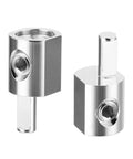 Heavy Duty 1/0 Gauge To 4 Gauge Power Wire Reducer For Car Audio Amps, 6061 Aluminum, Nickel Plated Terminals, One Cable Adapter For Oversized Wire, Ideal For Power And Ground Wiring, two-piece reducer shown