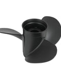 Outboard Boat Propeller 13.25 x 17 Pitch Replacement For Mercury 60 75 90 100 115 HP Motors, black aluminum 3-blade design