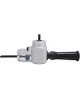 Jiawu Sheet Metal Cutter Drill Attachment Nibbler Tool, featuring a silver metal body with a black handle, for electric drills.