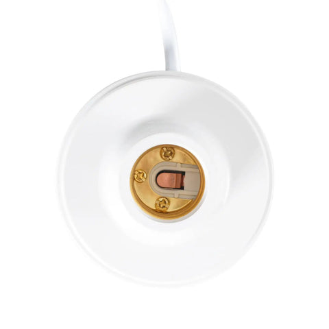 Plug In Lamp Holder With On Off Switch, E26 E27 Socket, 9.8 Feet 3m Extension Cord, All Copper Inner Ring, Dust Cover, Heat Resistant, Corrosion Resistant, White Lamp Socket, Easy Install, Durable And Safe
