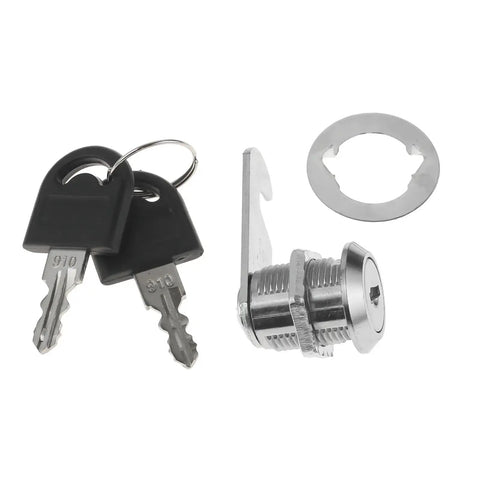 Beefy 30mm Cabinet Lock With Two Keys Metal Cylinder Cam Locker for filing cabinets and drawers includes keys and lock ring